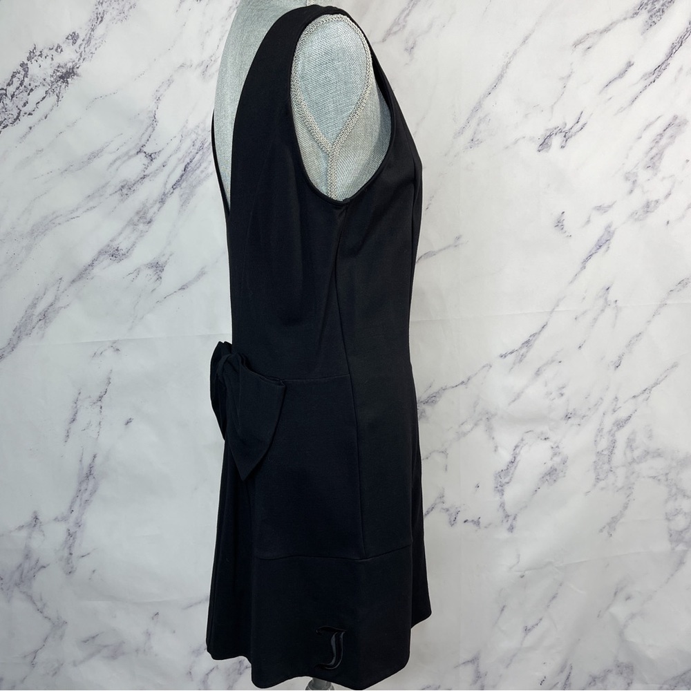 Juicy Couture | Black Sleeveless Knit Dress w/ Back Bow Detail | L - Picture 3 of 13